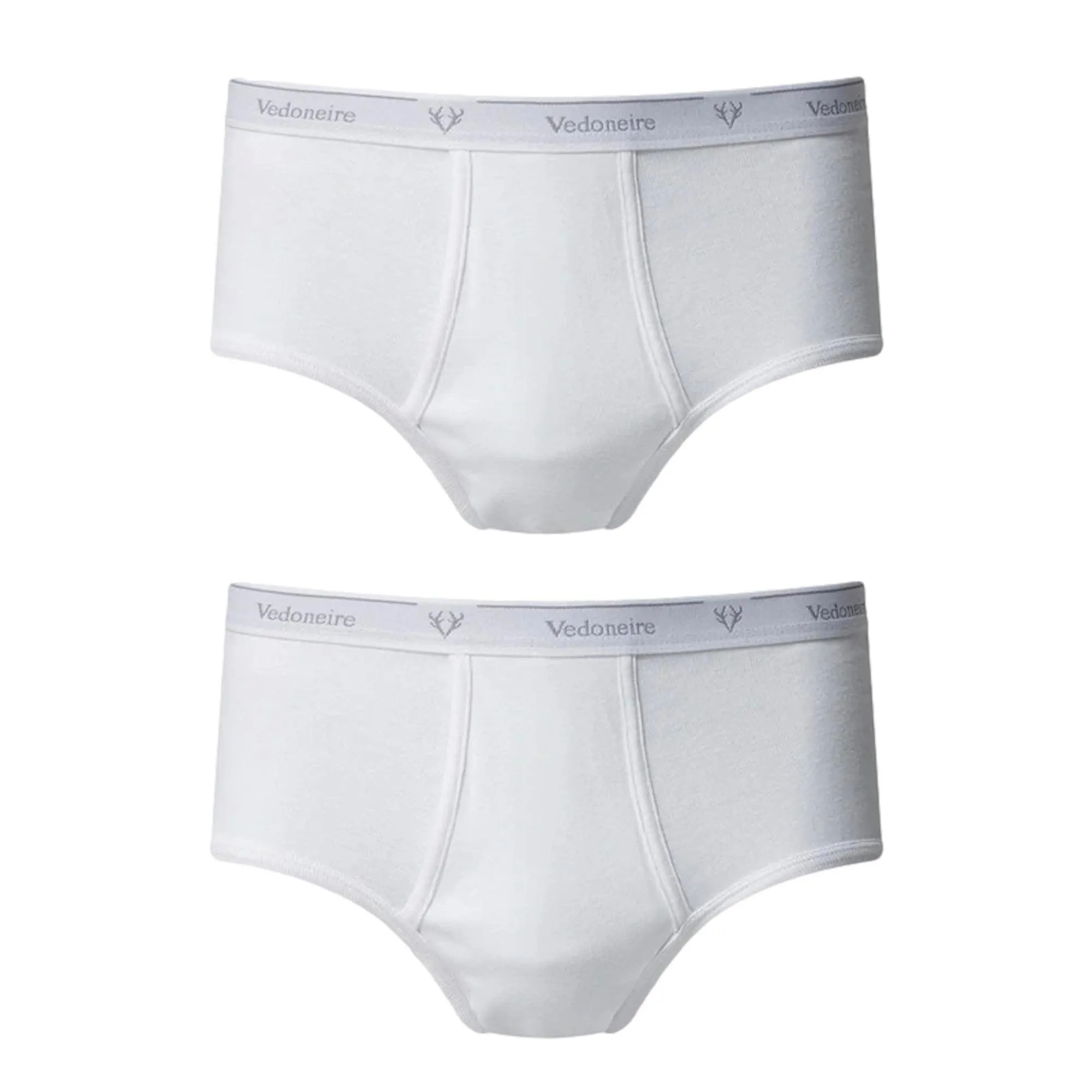 Vedoneire Classic Fly Front Briefs 2 Pack - White