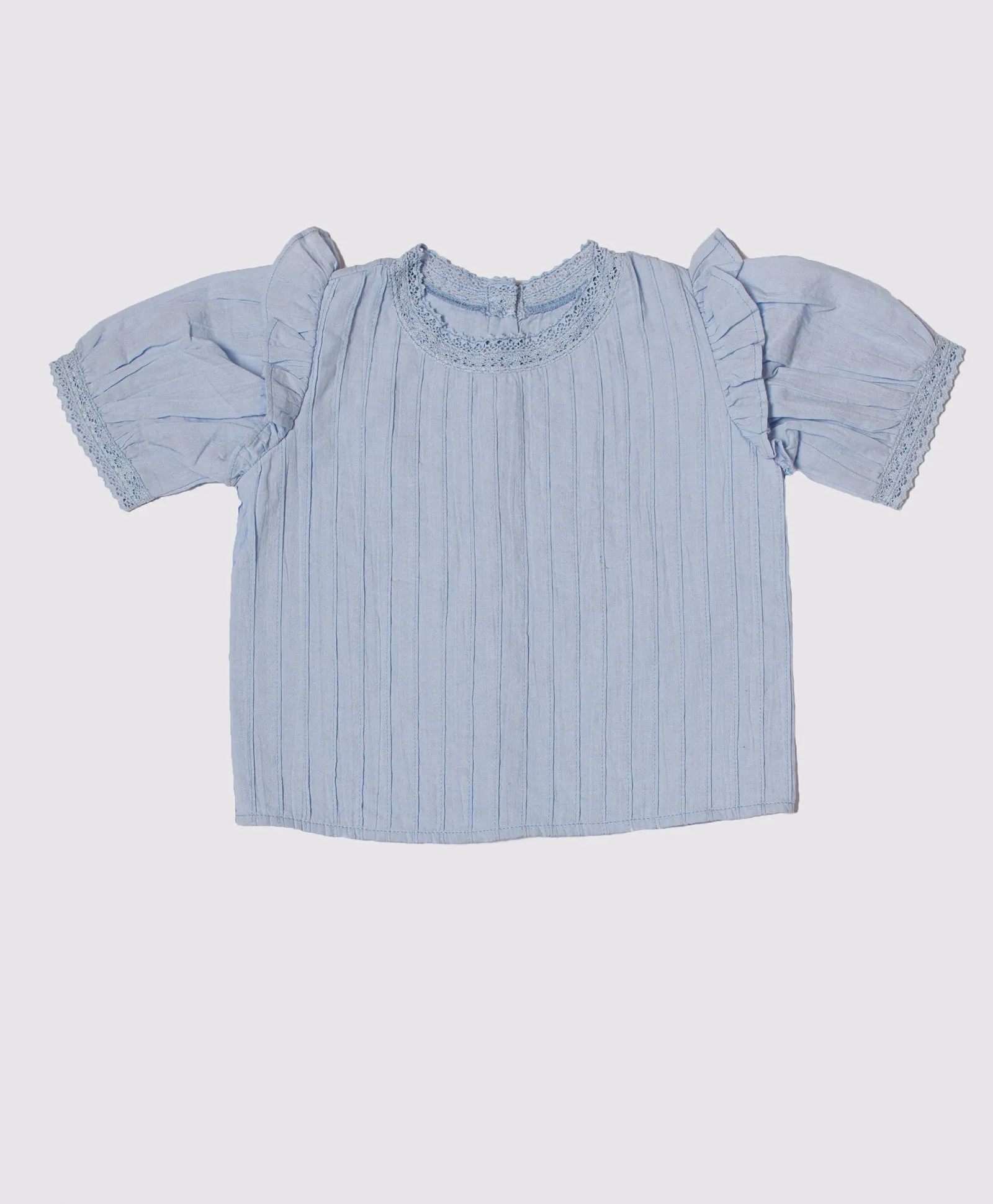 Vintage Ruffle - Baby Blue Top