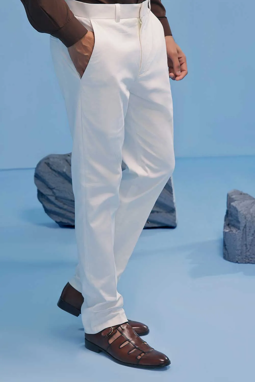 White Tailored Chinos