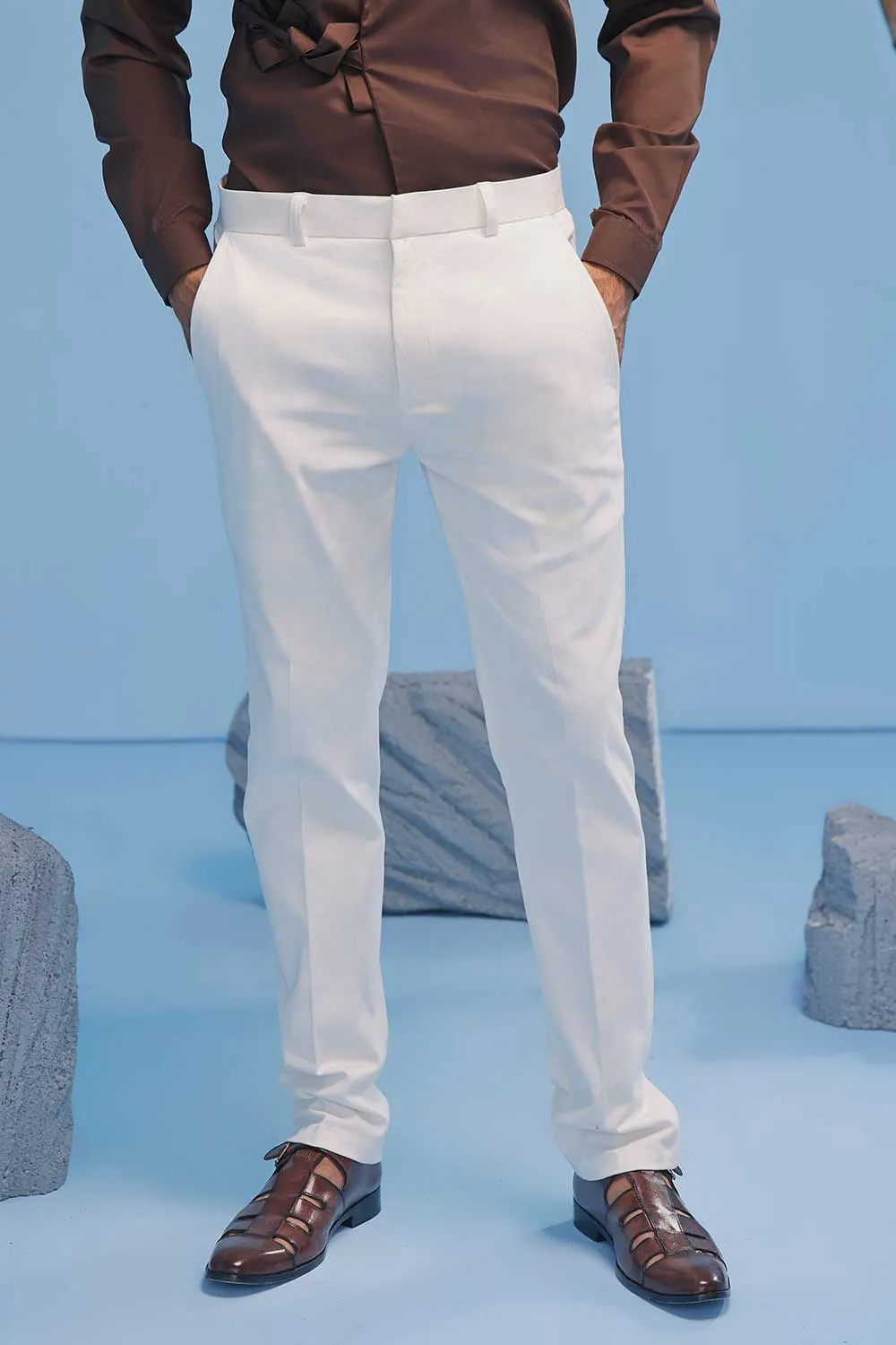 White Tailored Chinos