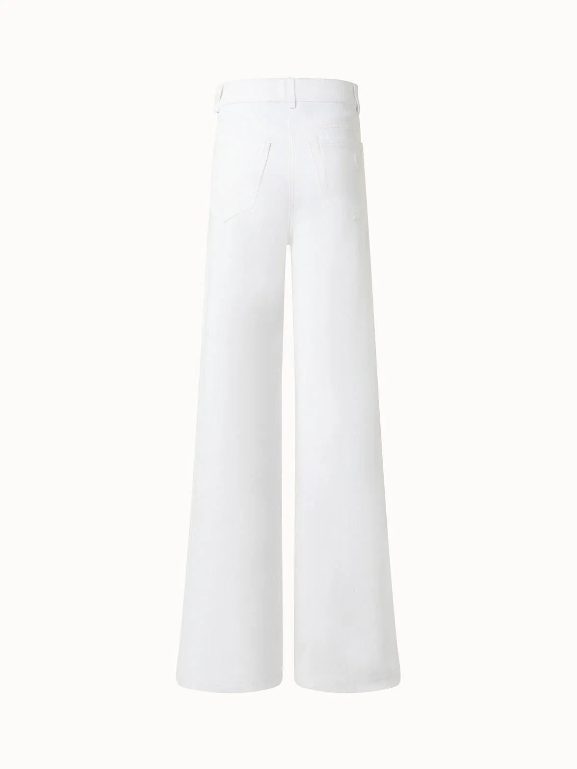 Wide Cotton Denim Pants