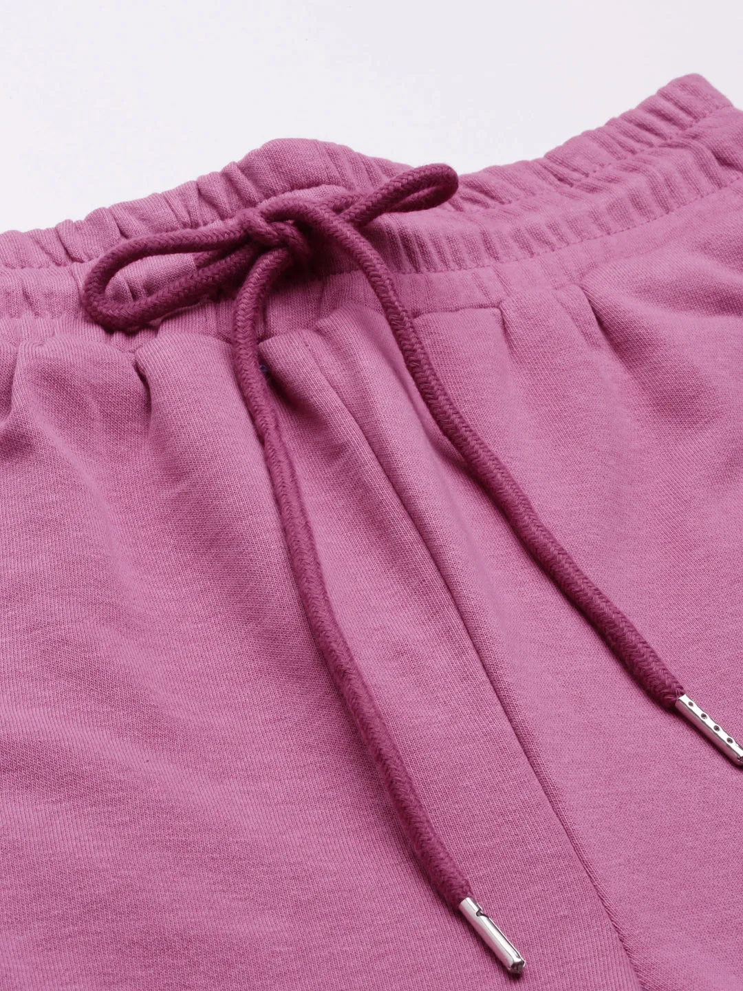 Women Mauve Solid Track Pant