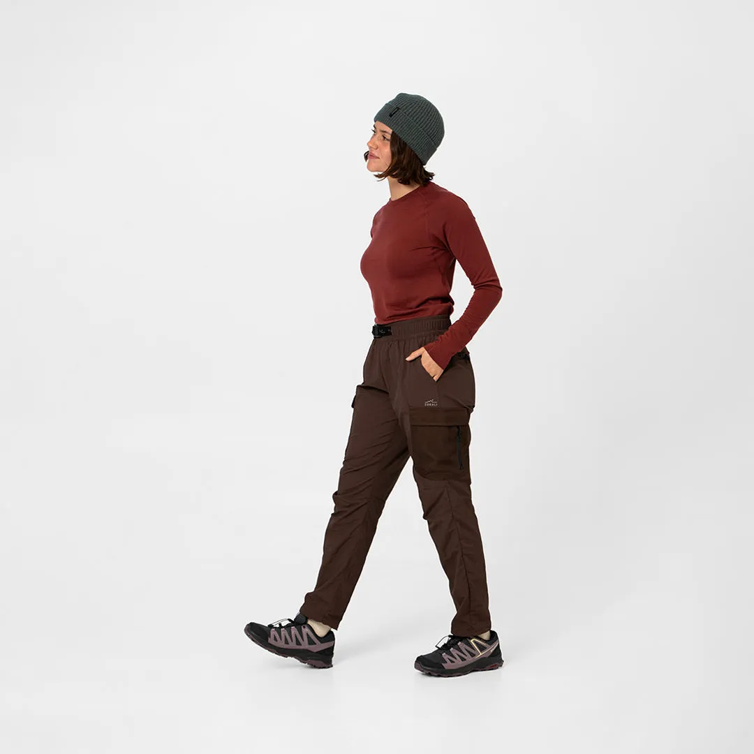 Womens Merino LS Base Layer Russet