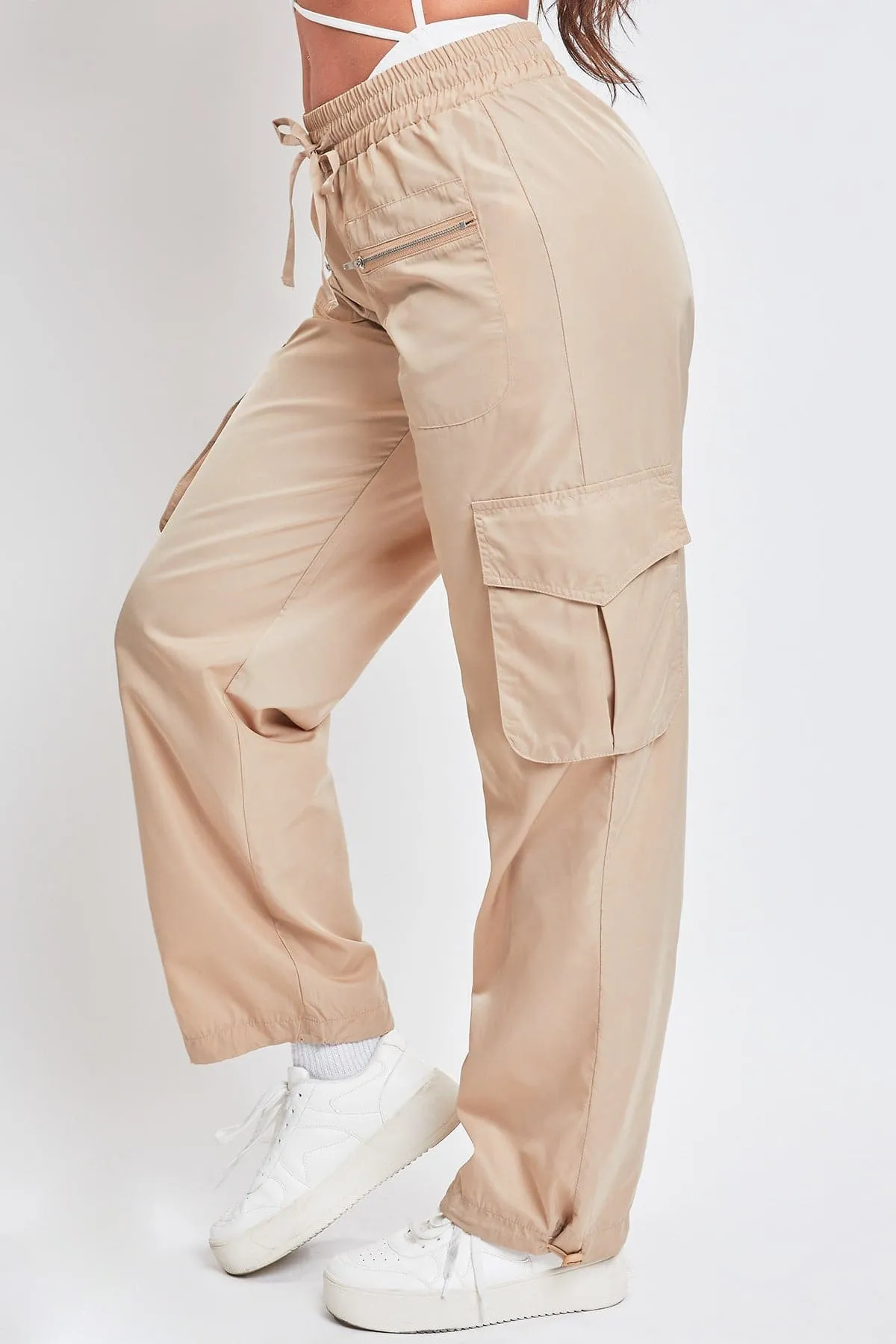 Women's Nylon Cargo Jogger With Zippers