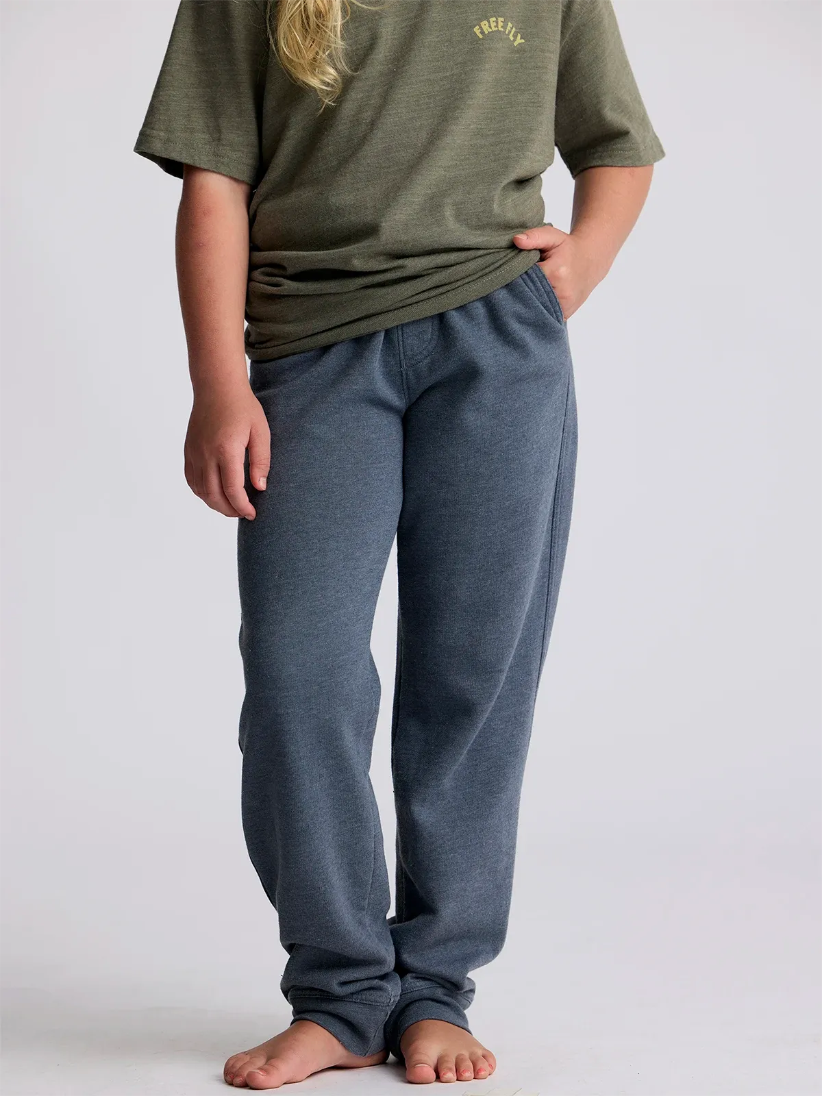 Youth Fleece Jogger - Heather Storm Cloud